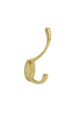 WINDSOR SOLID BRASS DOUBLE HAT & COAT HOOK - 3024 - Image 5