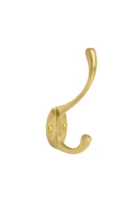 WINDSOR SOLID BRASS DOUBLE HAT & COAT HOOK - 3024 - Image 2