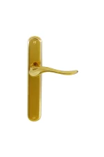 WINDSOR ITALIAN BRASS HAVEN LEVER HANDLES OVAL LONGPLATE - 8168