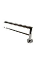 JAECO LISCIO 600MM DOUBLE TOWEL RAIL STAINLESS STEEL - Image 2