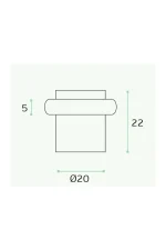 JNF FLOOR MOUNTED DOOR STOP - IN.13.106 - Image 2