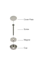 WINDSOR CONCEALED FIX CUP MAGNET - 1464 - Image 3