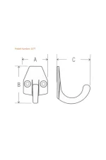Drake & Wrigley Robe Hook - 1077 - Image 5