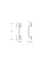 Drake & Wrigley Offset Door Pull - 1100 - Image 4