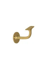 WINDSOR - SOLID BRASS BANNISTER BRACKETS 75MM PROJECTION - ROUND ROSE (5153) - Image 6