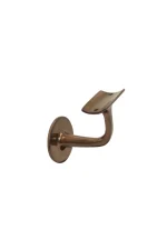 WINDSOR - SOLID BRASS BANNISTER BRACKETS - 60MM PROJECTION - CURVED MOUNT- ROUND ROSE (5166) - Image 13