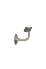 WINDSOR - SOLID BRASS BANNISTER BRACKETS - 60MM PROJECTION - CURVED MOUNT- ROUND ROSE (5166)