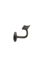 WINDSOR - SOLID BRASS BANNISTER BRACKETS - 60MM PROJECTION - CURVED MOUNT- ROUND ROSE (5166) - Image 2