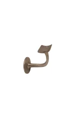 WINDSOR - SOLID BRASS BANNISTER BRACKETS - 60MM PROJECTION - CURVED MOUNT- ROUND ROSE (5166) - Image 10