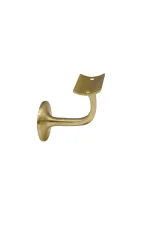 WINDSOR - SOLID BRASS BANNISTER BRACKETS - 60MM PROJECTION - CURVED MOUNT- ROUND ROSE (5166) - Image 5