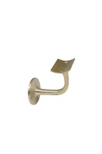 WINDSOR - SOLID BRASS BANNISTER BRACKETS - 60MM PROJECTION - CURVED MOUNT- ROUND ROSE (5166) - Image 12