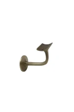 WINDSOR - SOLID BRASS BANNISTER BRACKETS - 75MM PROJECTION - CURVED MOUNT- ROUND ROSE (5167) - Image 11