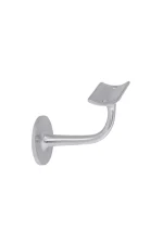 WINDSOR - SOLID BRASS BANNISTER BRACKETS - 75MM PROJECTION - CURVED MOUNT- ROUND ROSE (5167) - Image 5
