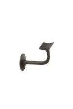 WINDSOR - SOLID BRASS BANNISTER BRACKETS - 75MM PROJECTION - CURVED MOUNT- ROUND ROSE (5167) - Image 6