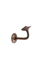 WINDSOR - SOLID BRASS BANNISTER BRACKETS - 75MM PROJECTION - CURVED MOUNT- ROUND ROSE (5167) - Image 7