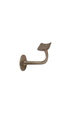 WINDSOR - SOLID BRASS BANNISTER BRACKETS - 75MM PROJECTION - CURVED MOUNT- ROUND ROSE (5167) - Image 8