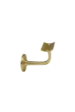 WINDSOR - SOLID BRASS BANNISTER BRACKETS - 75MM PROJECTION - CURVED MOUNT- ROUND ROSE (5167) - Image 12