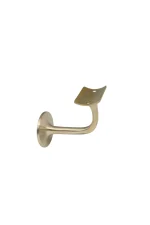 WINDSOR - SOLID BRASS BANNISTER BRACKETS - 75MM PROJECTION - CURVED MOUNT- ROUND ROSE (5167) - Image 15
