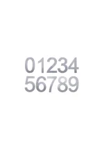 ELEMENTS STAINLESS STEEL NUMBERS - REAR FIX - 100MM - 5468