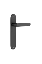 Osaka-12864-Matt-Black-Oval-Backplate-Lever