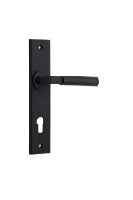 Brunswick-12796-Matt-Black-Chamfered-Backplate-Lever.