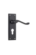 Camden-9618E-Matt-Black-Long-Backplate-Lever-Euro