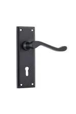 Camden-9619-Matt-Black-Long-Backplate-Lever-Skeleton