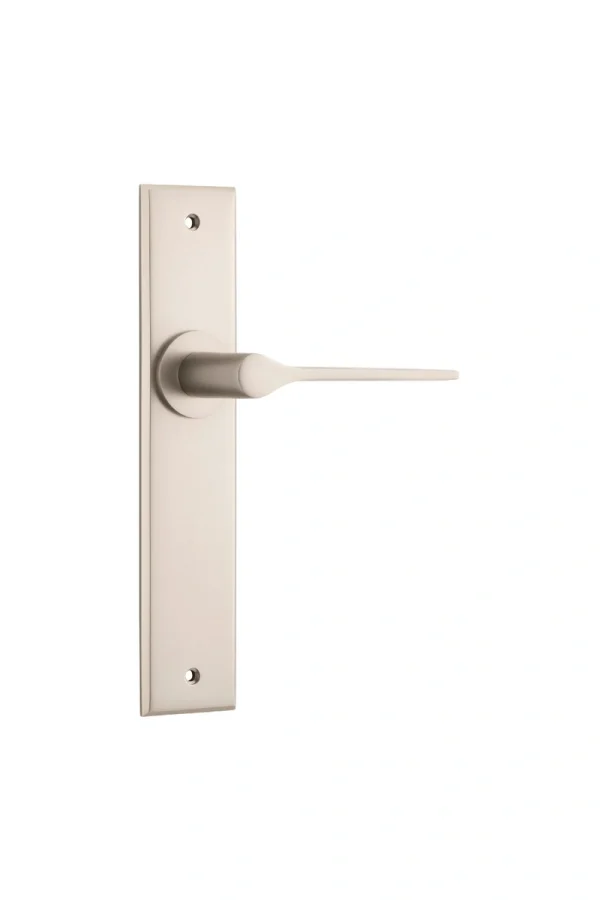 Como-14758-Satin-Nickel-Chamfered-Backplate-Lever