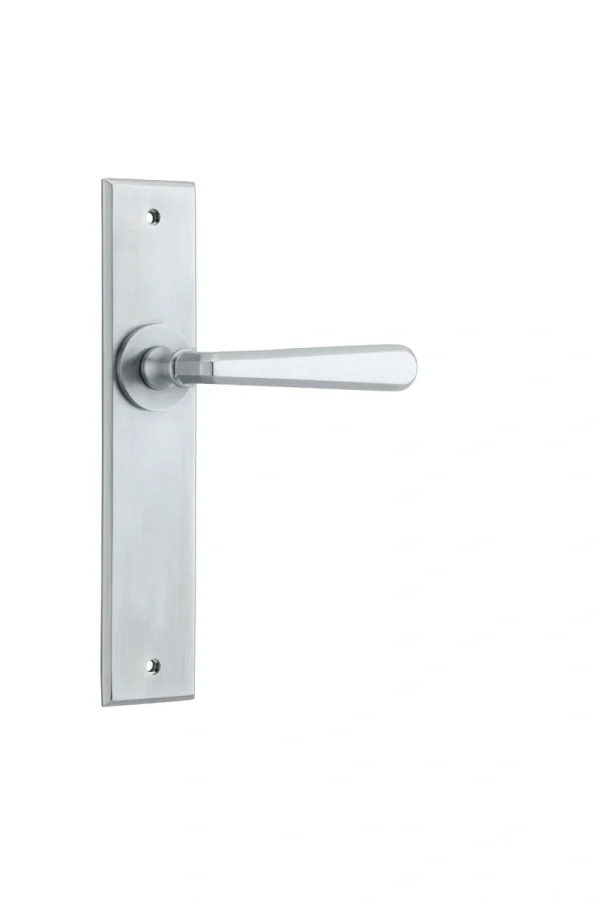 Copenhagen-12380-Brushed-Chrome-Chamfered-Backplate-Lever