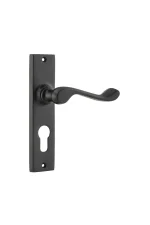 Fremantle-9616E-Matt-Black-Long-Backplate-Lever-Euro