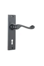 Fremantle-9617-Matt-Black-Long-Backplate-Lever-Skeleton