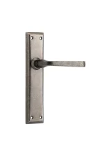 Menton-6354-Rumbled-Nickel-Long-Backplate-Lever-Passage