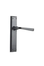 Menton-9626-Matt-Black-Long-Backplate-Lever-Passage