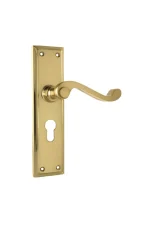 Milton-1004E-Polished-Brass-Long-Backplate-Lever-Euro.
