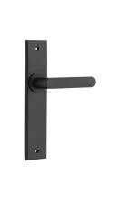 Osaka-12868-Matt-Black-Chamfered-Backplate-Lever