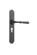 Reims-9620E-Matt-Black-Long-Backplate-Lever-Euro