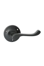 Victorian-1929-Matt-Black-Round-Rose-Lever.