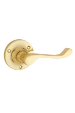 Victorian-21350-Unlaquered-Polished-Brass-Round-Rose-Lever
