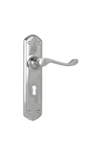 Windsor-0891-Chrome-Plated-Long-Backplate-Lever-Skeleton