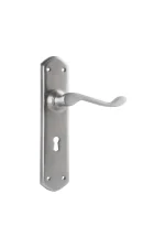 Windsor-0893-Satin-Chrome-Long-Backplate-Lever-Skeleton