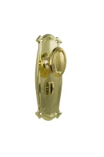 Bungalow-1050P-Polished-Brass-Long-Backplate-Knob-Privacy