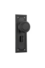 Edwardian-9634P-Matt-Black-Long-Backplate-Knob-Privacy