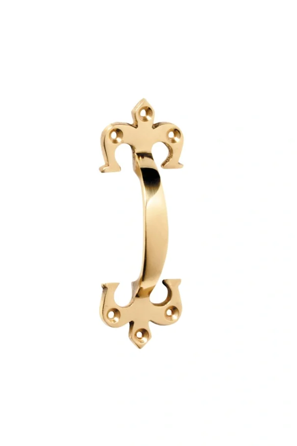 Fleur-de-Lis-1455-Polished-Brass-Pull-Handle