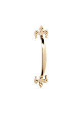 Fleur-de-Lis-1457-Polished-Brass-Pull-Handle