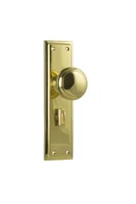 Milton-0720P-Polished-Brass-Long-Backplate-Knob-Privacy