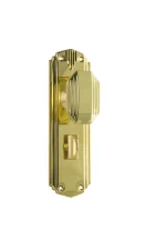 Napier-0800P-Polished-Brass-Long-Backplate-Knob-Privacy