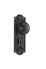 Nouveau-1063P-Antique-Copper-Long-Backplate-Knob-Privacy