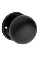 Plain-0930-Matt-BlackMortice-Round-Rose-Knob