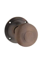 Reeded-0860-Antique-Brass-Round-Rose-Knob