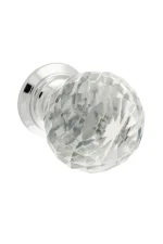 TRADCO - CLEAR DIAMOND CUT GLASS CUPBOARD KNOB - Image 4